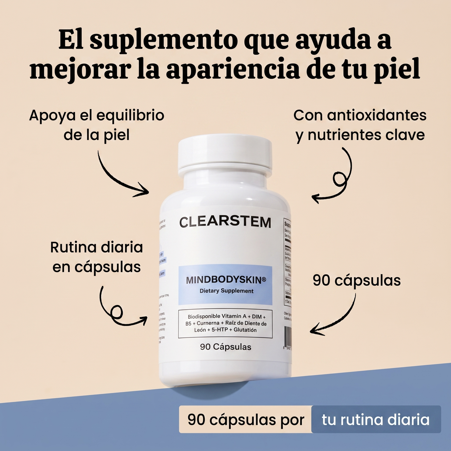 Clearstem- Suplemento para el cuidado integral de la piel