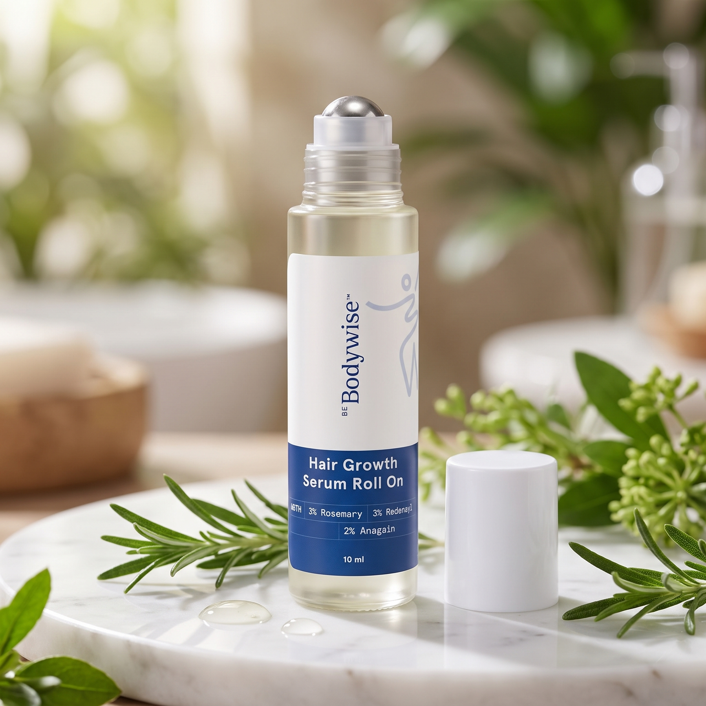 BodyWise Roll on - Suero para el crecimiento del cabello