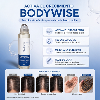 BodyWise Roll on - Suero para el crecimiento del cabello