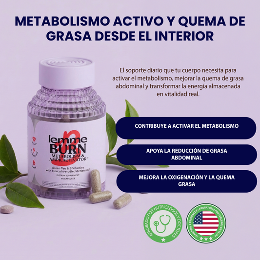 Lemme Burn - Suplemento para el metabolismo, quema de grasa abdominal.
