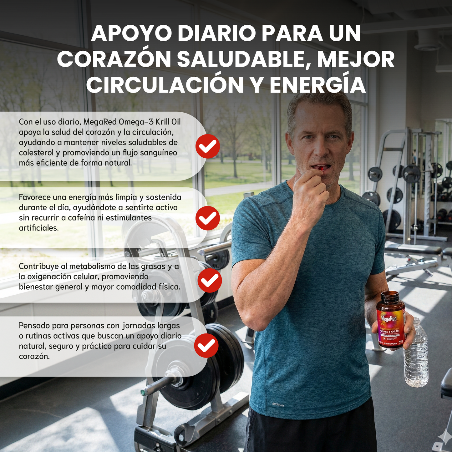 MegaRed Omega-3 Krill Oil- Apoya la circulación, la oxigenación celular y la energía natural del cuerpo.