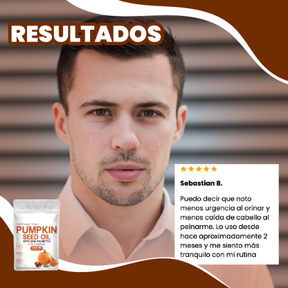 Aceite De Calabaza Y Palmito - Repara Tu Prostata, Riñones, Vegija y Bloquea la Caida de Cabello