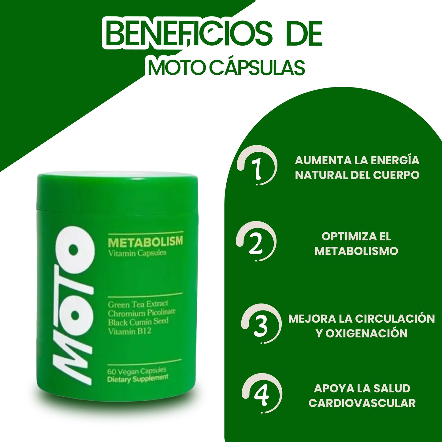 Cápsulas de vitaminas para el metabolismo