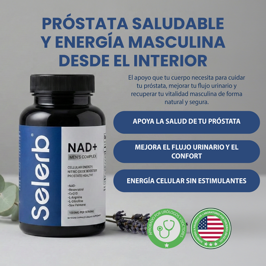 Complejo Nad+ Hombre - Apoyo para la prostática, circulación y vitalidad masculina.