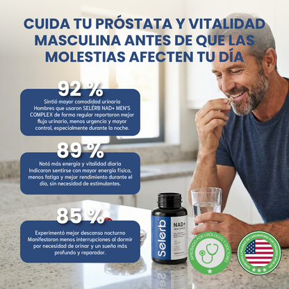 Complejo Nad+ Hombre - Apoyo para la prostática, circulación y vitalidad masculina.