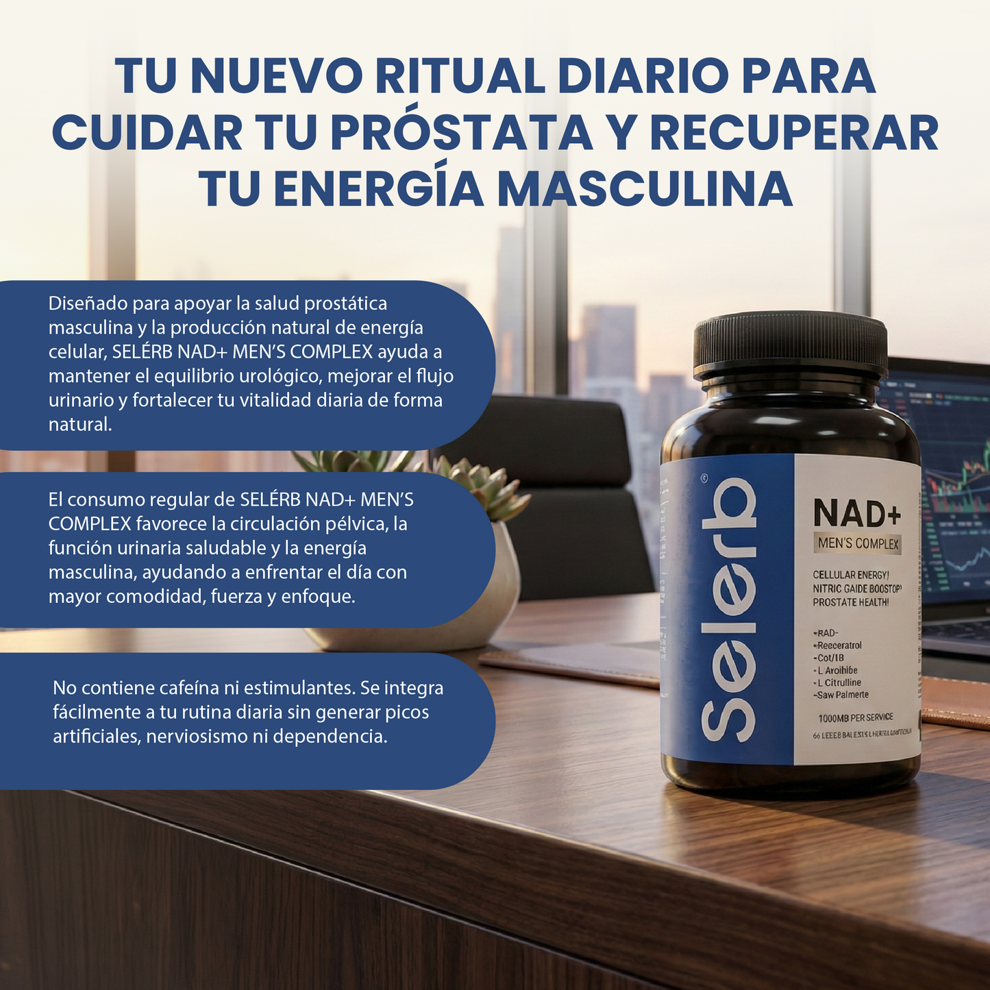 Complejo Nad+ Hombre - Apoyo para la prostática, circulación y vitalidad masculina.